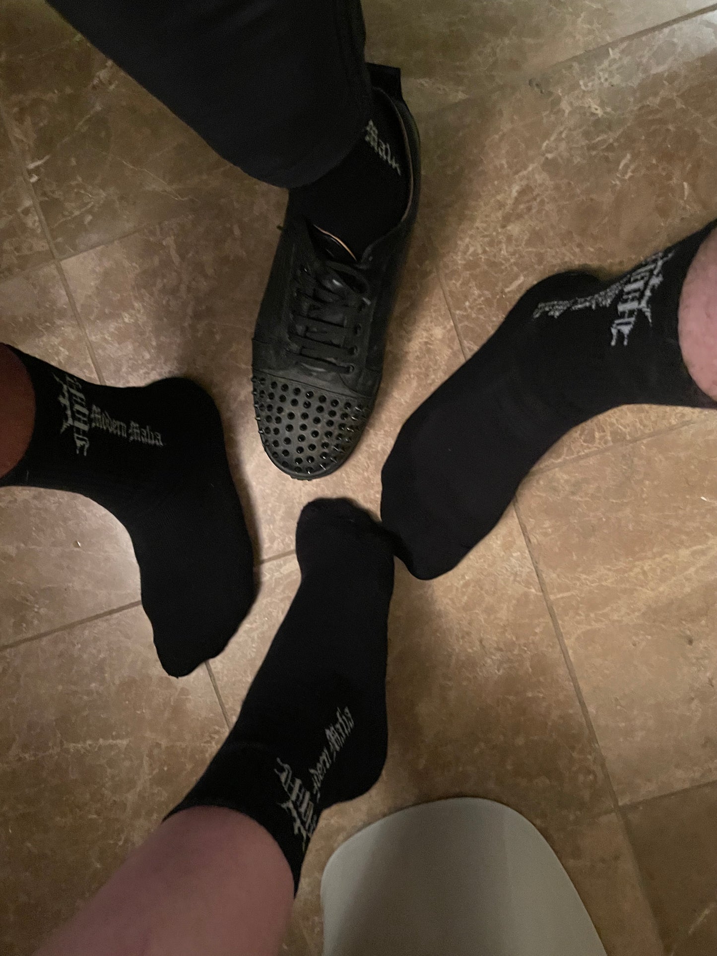 Crew Socks Black and White